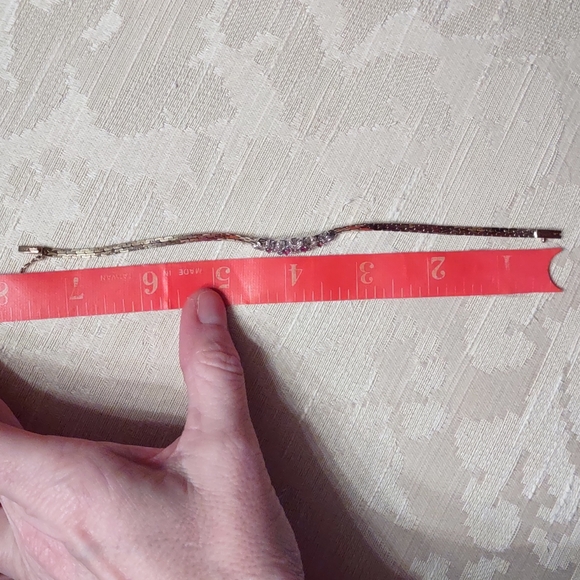 Ruby and diamond bracelet with 14kt yellow gold wristband - Picture 9 of 11